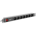 Lanberg 1u 19´´ 16a 7x 2 M Strømfordelingsenhed