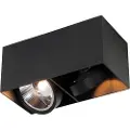 QAZQA Design Spotlight Sort Rektangulær AR111 2-lys - Box