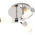 QAZQA Moderne badeværelsesloftslampe krom 3-lys IP44 - Bath