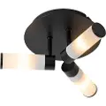 QAZQA Moderne badeværelsesloftslampe sort 3-lys IP44 - Bath