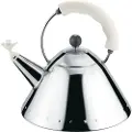 Alessi Komfurplade kedel 9093 2 l, sølv/hvid, Alessi