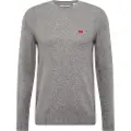Levi's Levi'stil mænd. A4320-0000 Original Housemark grå trøje (L), Casual, Bomuld, Lange ærmer