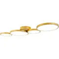 QAZQA Loftslampe guld inkl. LED 3-trins lysdæmper 4-lys - Lupolo