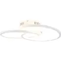 QAZQA Loftslampe hvid 45 cm inkl. LED 3-trins dæmpbar - Rowin