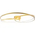 QAZQA Guld loftslampe 78 cm inkl. LED 3-trins dæmpbar - Rowin