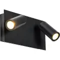 QAZQA Moderne udendørs væglampe sort inkl. LED 2-lys IP54 - Simon