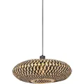 QAZQA Oriental Pendellampe Sort Bambus 50 cm - Ostrava