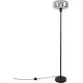 QAZQA Sort Art Deco gulvlampe med røgglas - Bizle