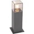 QAZQA Moderne udendørs gulvlampe 30 cm mørkegrå IP44 - Danmark