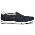 Fluchos Fluchostil mænd. F1696 Yannic Mokkasiner i læder navy F1696 (40), Fast, Ingen, Casual, Blå