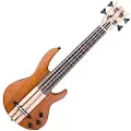 Mahalo Solid Electric Bass Ukulele Transparent Brown