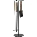 Blomus - Pejsesæt Ashi 5 Dele 75,5 cm - Brun - Åbne pejse - - Homeroom