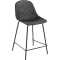 Kave Home - Barstol Quinby siddehøjde 65 cm, 4-pak - Grå - Barstole & -taburetter - - Homeroom