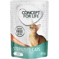 Concept for Life Økonomipakke: 48 x 85 g Concept for Life - Kornfri - Sterilised Cats Laks i gelé