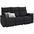 Loft 24 - Sofa 3 sæder Zola - Sort - 3-pers. sofaer - - Homeroom