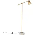 QAZQA Art Deco gulvlampe bronze med marmor og ravglas - Nina