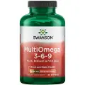 Swanson Health MultiOmega 3-6-9 - hørfrø-, boragoolie og fiskeolier - 120 softgels
