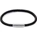 Calvin Klein Calvin Kleintil mænd. 35000101 Flettet læderarmbånd Wrapped & Braided sort (OSFA), Casual, Rustfrit stål