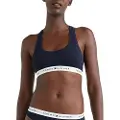 Tommy Hilfiger Tommy Hilfigertil kvinder. UW0UW03820 Bralette-bh Icons uden navy-vattering (M), Afslappet, Bomuld, Blå