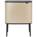 Brabantia Tryk-åbn skraldespand BO 11 + 23 l, champagne, Brabantia