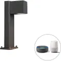 QAZQA Smart udendørs stående lampe antracit 30 cm IP44 inkl. Wifi GU10 - Baleno