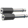 Stagg 2 x Female Stereo Jack / Male Mono Phone Adaptor