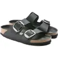 Birkenstock Birkenstocktil kvinder. 1011075 Sandaler Arizona Big Buckle Natural sort (39), Læder, Fast, 1-3 cm, Ingen, Casual