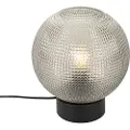 QAZQA Design bordlampe sort med røgglas - Chico