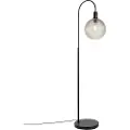 QAZQA Design gulvlampe sort med røgglas - Chico