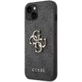 GUESS 4G Big Metal Logo iPhone 14 Hybrid Cover - Sort