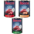 Rocco Økonomipakke: 24 x 400 g Rocco Classic Blandet pakke - Ekslusiv-Mix: Okse, Okse & Laks, Okse & And