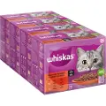 Whiskas Økonomipakke: Whiskas Senior portionsposer 96 x 85 g - 7+ Klassisk udvalg i Sauce