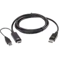 Aten 2l-7d02hdp Videokabel Adapter 1,8 M Hdmi + Usb Displayport Sort 1.8m. Hdmi + Usb Displayport Sort
