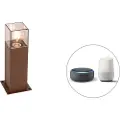 QAZQA Smart stående udendørslampe rustbrun 30 cm inkl. Wifi P45 - Denmark