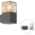 QAZQA Smart moderne udendørs væglampe antracit IP44 inkl. Wifi P45 - Danmark