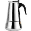 Leopold Vienna Komfur espresso kaffemaskine TREVI 400 ml, blank stål, Leopold Vienna