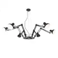 QAZQA Industriel pendellampe sort 6-lys justerbar - Hobby Spinne