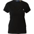 Ralph Lauren Polo Ralph Laurentil kvinder. 211902403003 Sort strikket T-shirt i bomuld (M), Casual, Korte ærmer