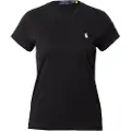 Ralph Lauren Polo Ralph Laurentil kvinder. 211898698007 Sort strikket T-shirt i bomuld (XL), Casual, Korte ærmer