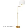 QAZQA Smart gulvlampe bronze med hvid skærm inkl. Wifi A60 - Ladas Deluxe