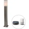 QAZQA Smart udendørslampe 80 cm stål inkl. Wifi P45 - Malios