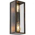 QAZQA Vintage væglampe antik guld 38 cm 2-lys IP44 - Charlois