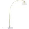 QAZQA Smart buelampe messing med klart glas inkl. WiFi G95 - Arc