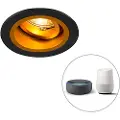 QAZQA Smart Spotlight Rustbrun med Træ Tiltelig inkl. Wifi GU10 - Gina