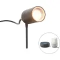 QAZQA Smart moderne spids spotlight antracit IP44 inkl. wifi GU10 - Solo