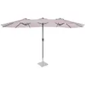 Vonroc Premium Stangparasol Iseo 460x270cm - inkl. overtræk - rektangulær | Beige