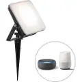 QAZQA Smart Spotlight sort 14,5 cm inkl. LED IP65 med jordspyd - Ruud