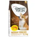 Concept for Life Medium Sterilised - 12 + 1,5 kg gratis!