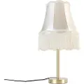 QAZQA Klassisk bordlampe messing med Granny skærm creme 30 cm - Simplo
