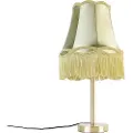 QAZQA Klassisk bordlampe messing med mormorslampeskærm grøn 30 cm - Simplo